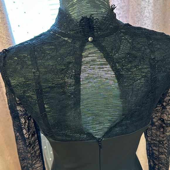 Zara Faux leather and Lace Dress - Picture 5 of 8